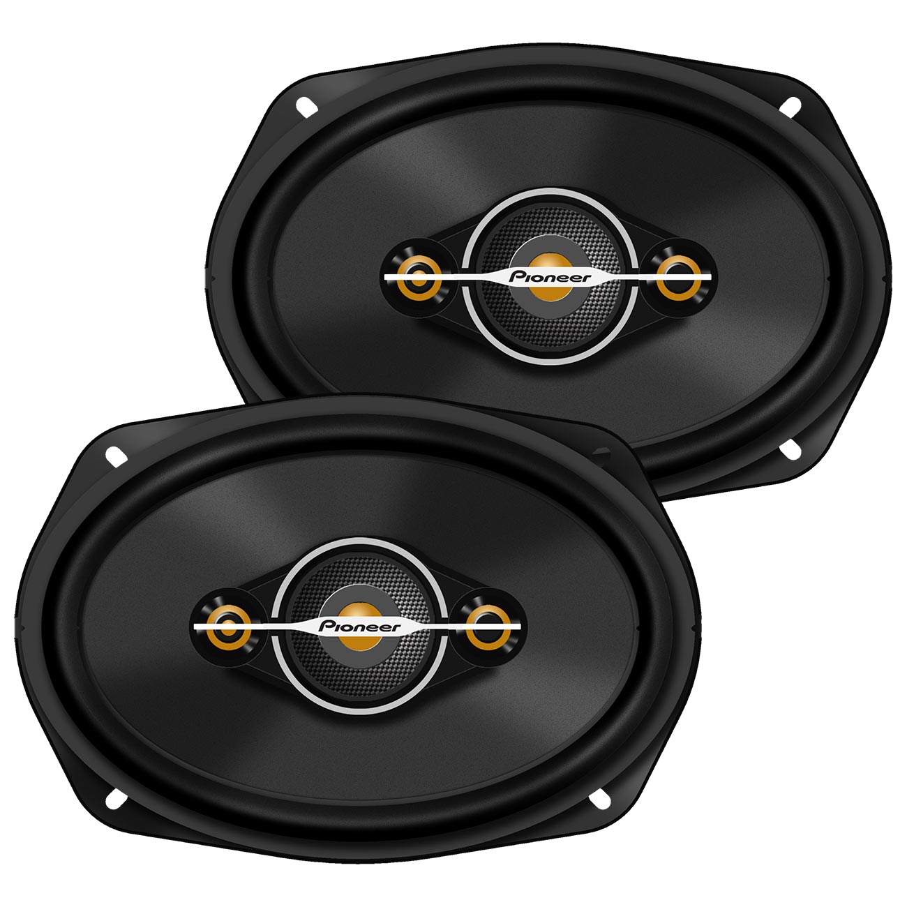 Pioneer A-Series Standard TS-A6961F 6” x 9” 4-Way Speakers (Pair) – 450W Max, Balanced Sound + Smooth Treble, Enhanced Bass, Ideal Factory Upgrade, Installation Adaptors Included