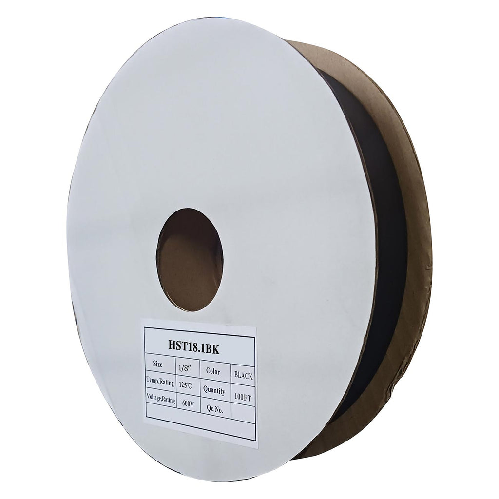 Xscorpion Hst181bk Heat Shrink Tubes 1/8 Dia 100 Roll 1/8 100 Feet