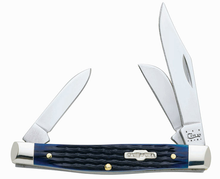 Case WR XX Pocket Knife Navy Blue Medium Stockman Item #2806 - (6344 SS) - Length Closed: 3 1/4 Inches