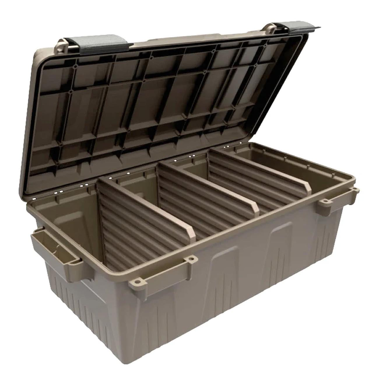 MTM ACDC30, Divided Ammo Crate Utility Box, Water- Resistant, Stackable, Snap Latch, USA Made, Dark Earth