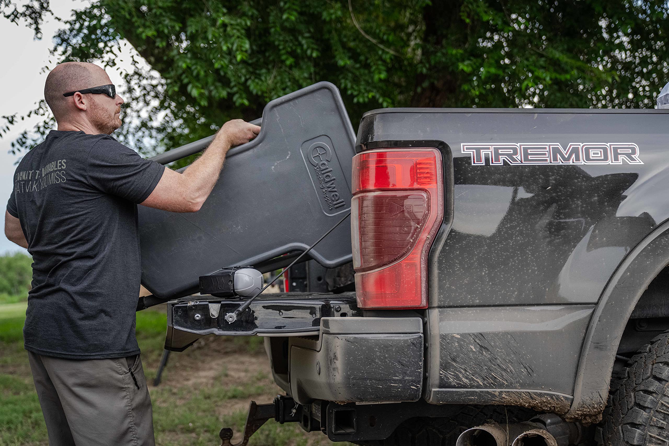Caldwell Stable Table Lite with Weatherproof Tabletop, Ambidextrous Seat and Fully Collapsible Design for Easy Transport and Outdoor Target Shooting