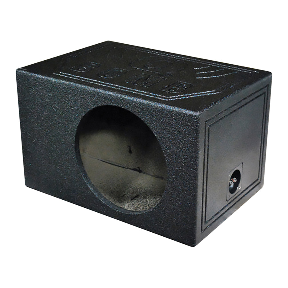 Q Power Single 12" Vented Ported Car Subwoofer Sub Box Enclosure, QBOMB12VL - Single Cab Bass Woofer Speaker Box System for Vehicle or Truck Audio
