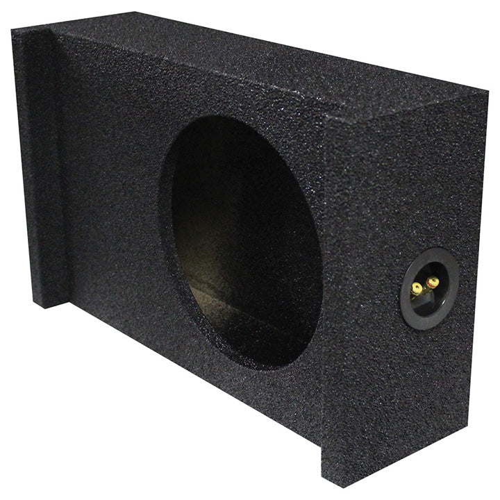QPower QBSHALLOW12DF QBOMB Single 12″ Sealed Downfire/Behind-Seat Subwoofer Box