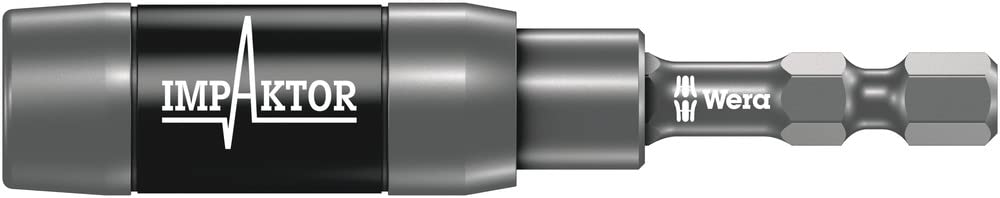 Wera 05073990001 1/4" Hex Drive Impaktor Bit Holder with Ringmagnet, Carded