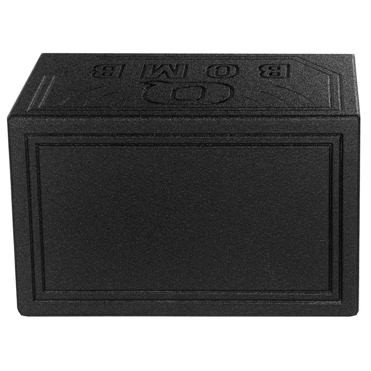 QPower QBOMB, Single 10" Tough Vented Shallow Ported Car Audio Subwoofer Box Enclosure with 1.4 Cubic Feet of Air Space, Black