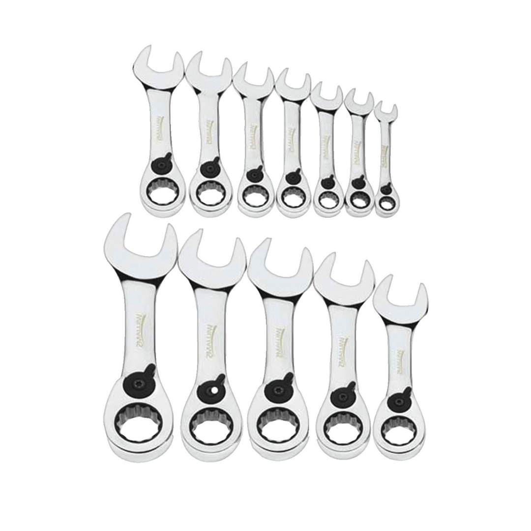 Williams Metric Stubby Reversible Ratcheting Combination Wrench Set 12-Point (12 Piece)