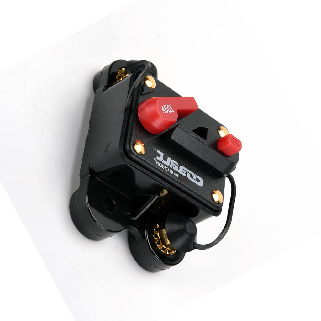 Orion Cobalt CB200A 200 Amp Circuit Breaker W/Manual Reset for Car, Marine, ATV, Trucks, RV, Motorcycle - Manual Power Protect for Audio Systems Fuse, Battery Thermal, 12V-24VDC (200A)