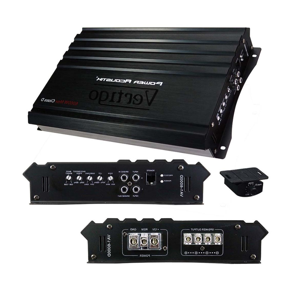 Power Acoustik VA16000D Monoblock Amplifier – 6000W Max High-Power Car Audio Amp