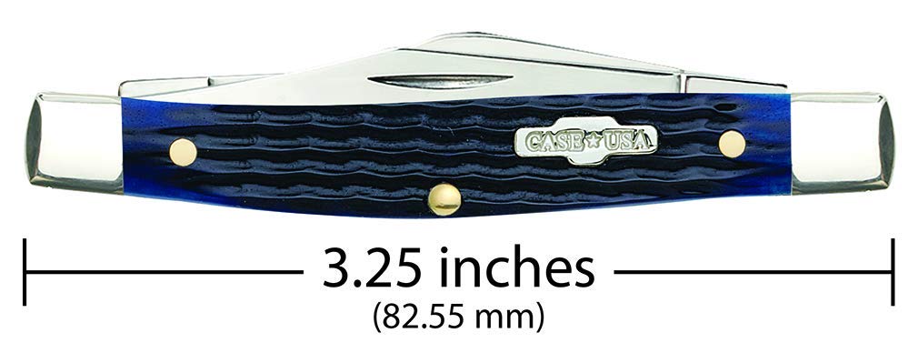 Case WR XX Pocket Knife Navy Blue Medium Stockman Item #2806 - (6344 SS) - Length Closed: 3 1/4 Inches