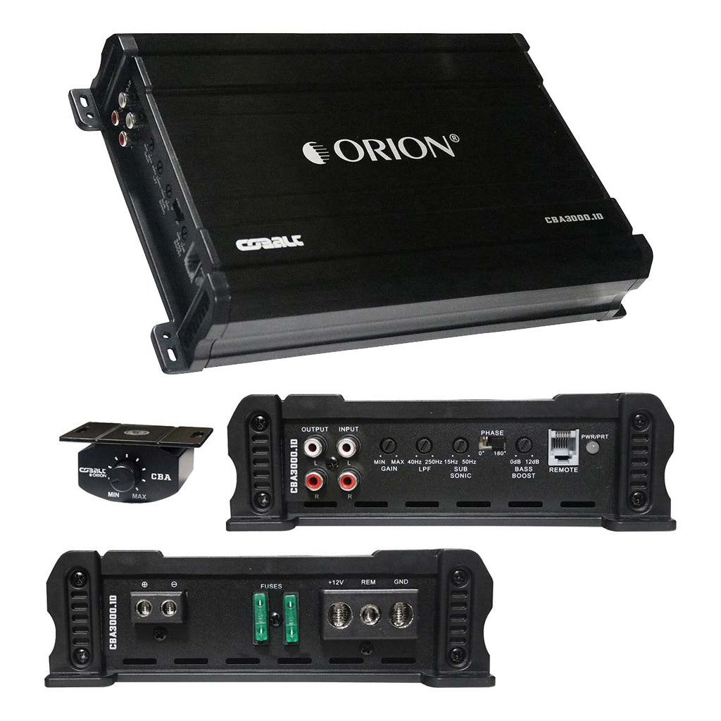Orion Cobalt CBA3000.1D Monoblock 1-Channel Class D Amplifier for Car Subwoofer, 3000W, 2/4 Ohm Stable, Adjustable Low Pass & Subsonic Filter with Bass Boost, MOSFET Power Supply, Bass Knob Included