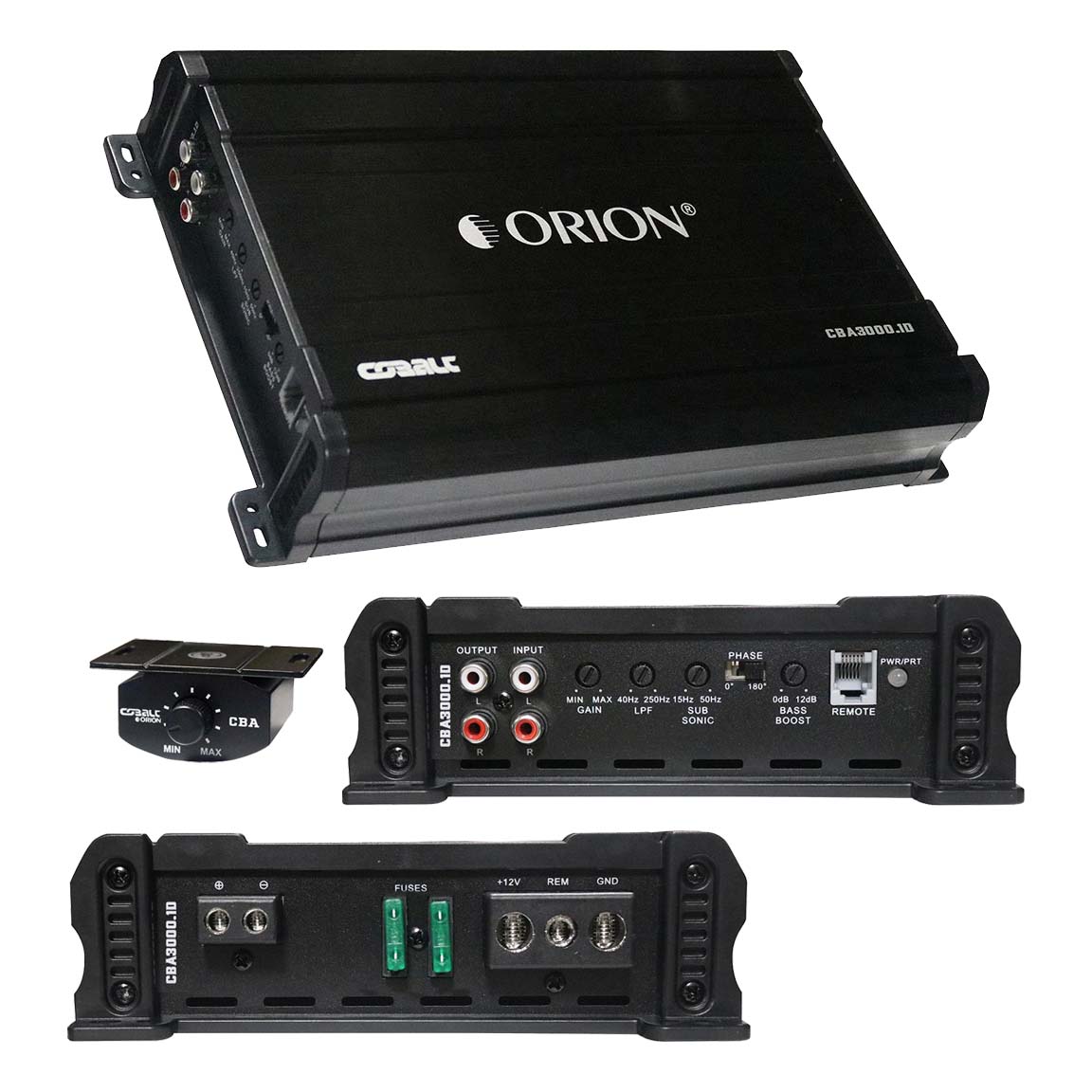 Orion Cobalt CBA3000.1D Monoblock 1-Channel Class D Amplifier for Car Subwoofer, 3000W, 2/4 Ohm Stable, Adjustable Low Pass & Subsonic Filter with Bass Boost, MOSFET Power Supply, Bass Knob Included