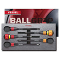 Vessel 22002N3EVA Ball Grip Ratchet Screwdriver Set (5PC. Set in EVA FOAM #1)