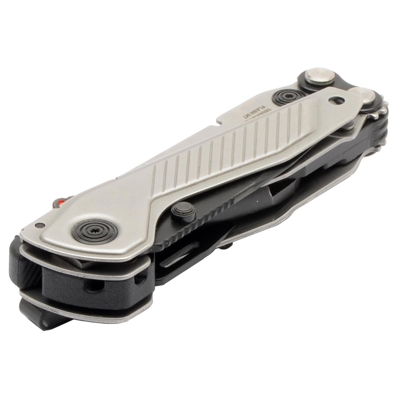 SOG Everyday Daily Solution EDC CRYO D2 Steel Compact Pocket Size Flash MT Multi-Tool, 7 Tools, Stainless-Steel Housing, Silver & Black