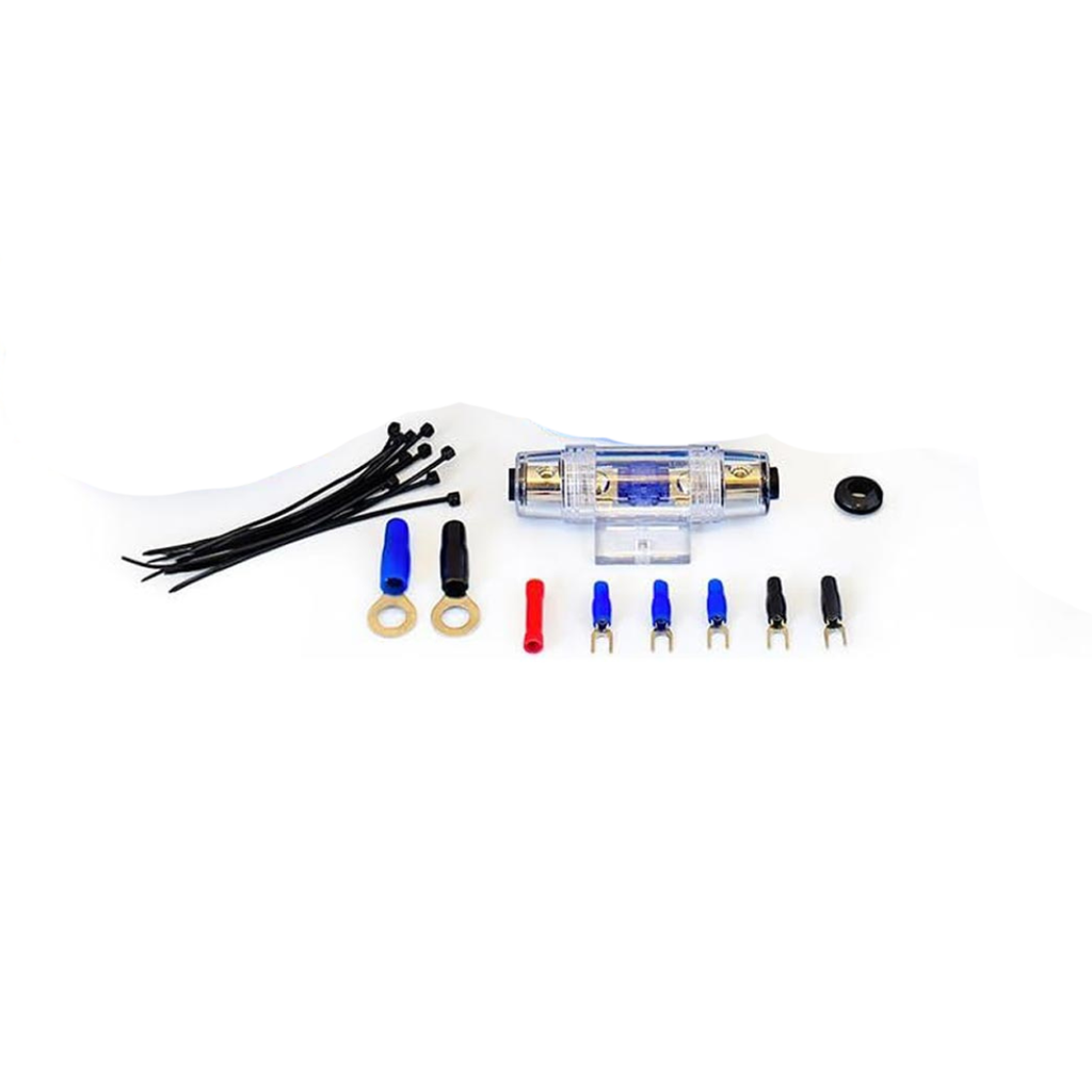 Stinger SSK8 8GA 600W Complete Amplifier Wiring Kit – 8 Gauge CCA Power & Ground with RCA Cables & Fuse Kit
