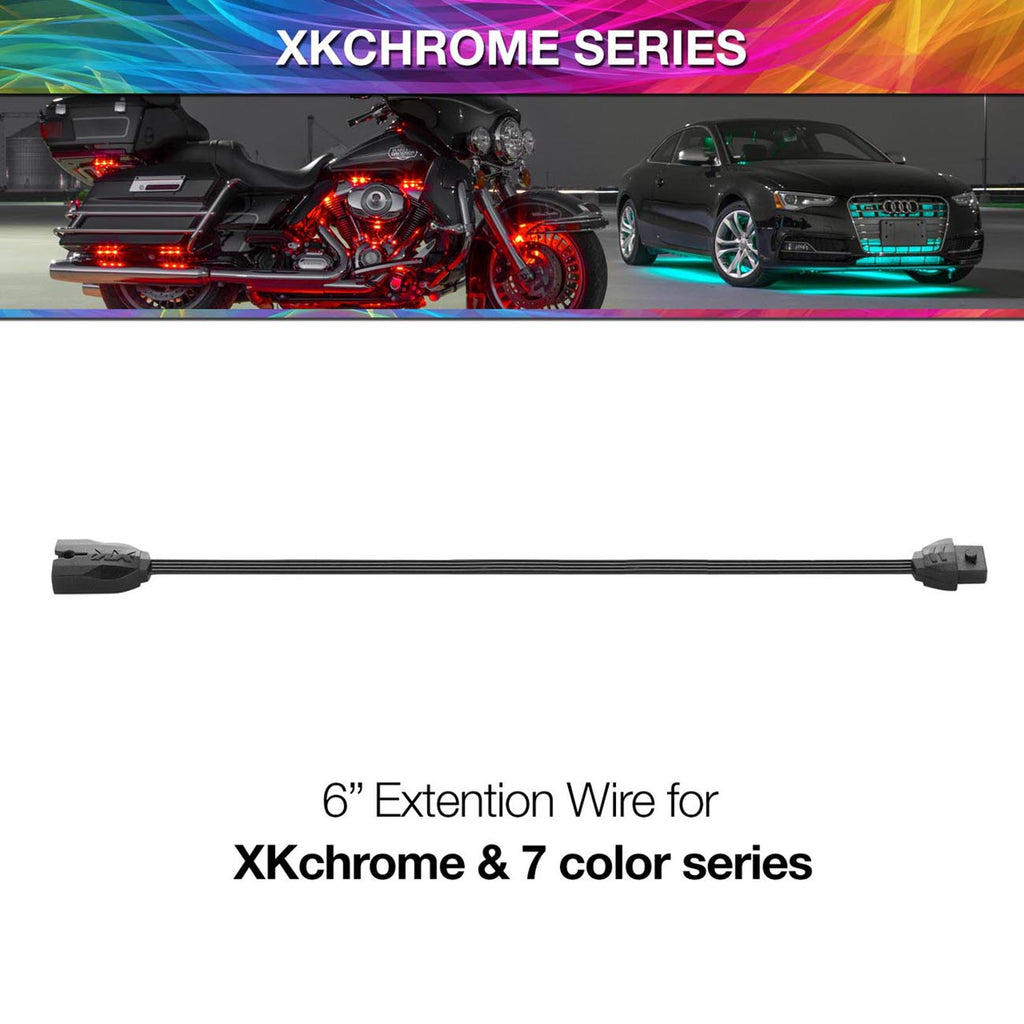 6" 4pin Extension Wire for XKchrome & 7 Color Series for Motorcycle ATV Snowmobile…