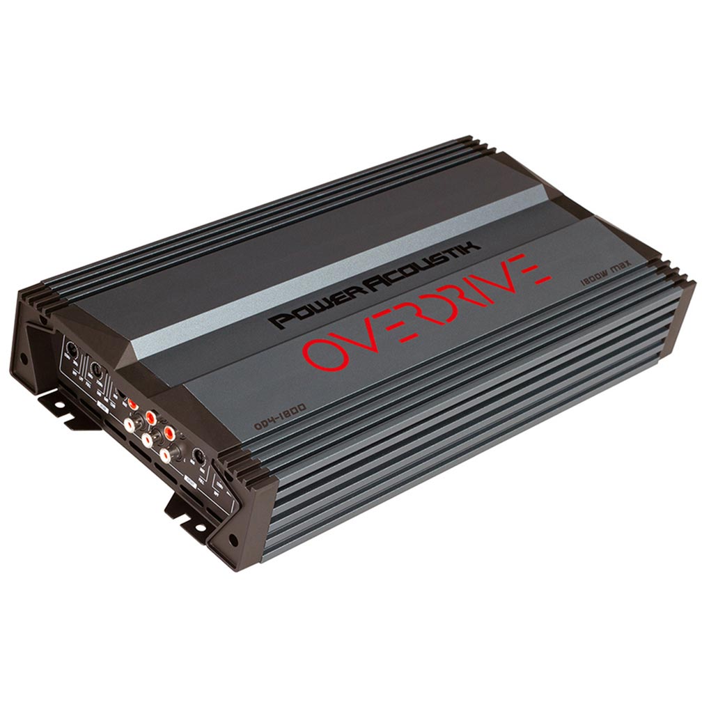 Power Acoustik OD41800 4-Channel Class A/B Car Amplifier – 900W RMS / 1800W Max, Full-Range Amp