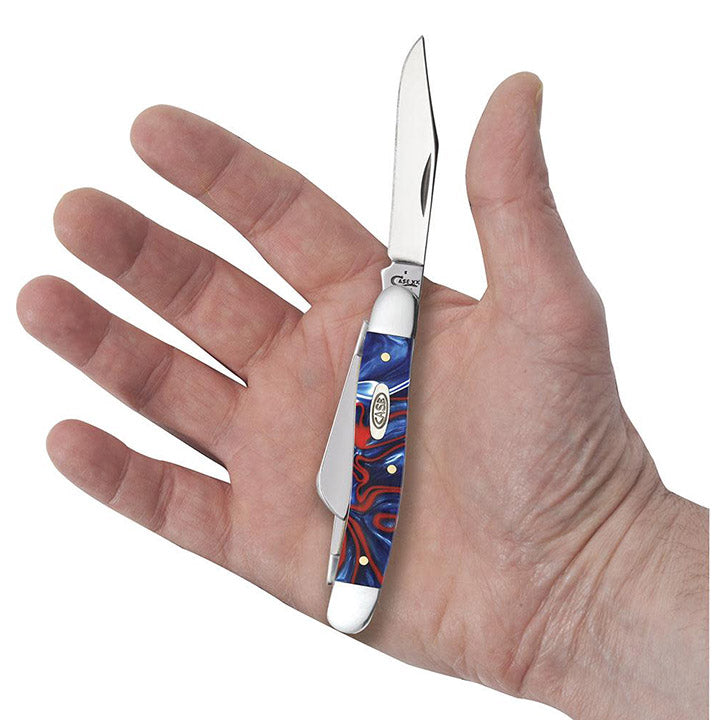 Case WR XX Pocket Knife Patriot Kirinite Medium Stockman Item #11201 - (10318 SS) - Length Closed: 3 5/8 Inches