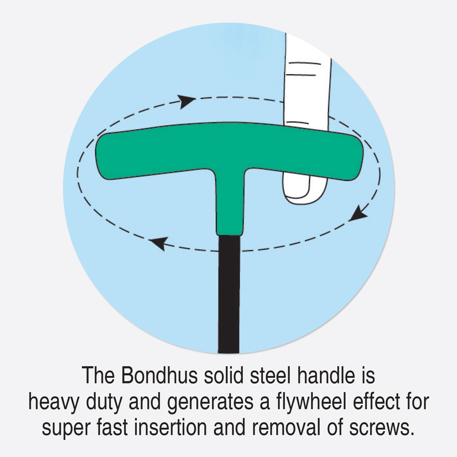 Bondhus 13190 Set of 10 Balldriver and Hex T-handles with Stand, sizes 3/32-3/8-Inch