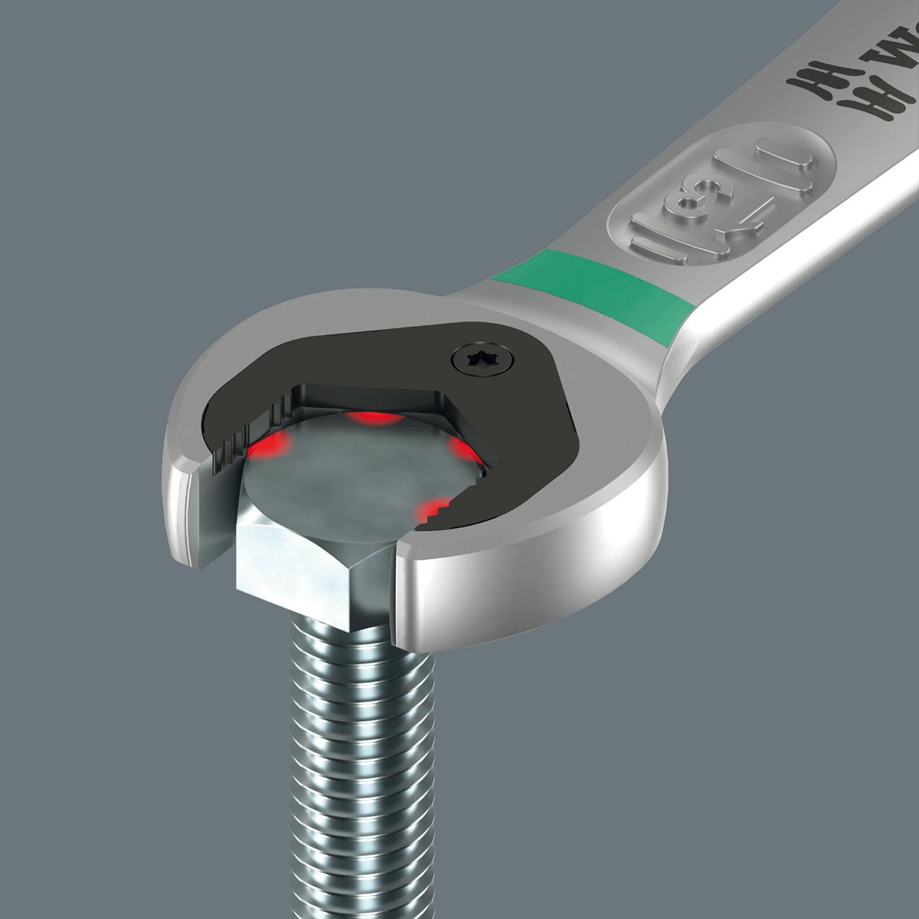Wera - 5073279001 Ratcheting Wrench, Head Size 19mm, Multi