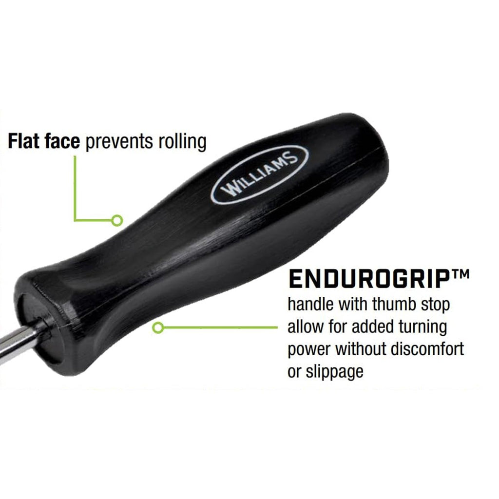 Williams JHWSDR-22 Endurogrip Keystone Slotted Screwdriver, 3 Inch