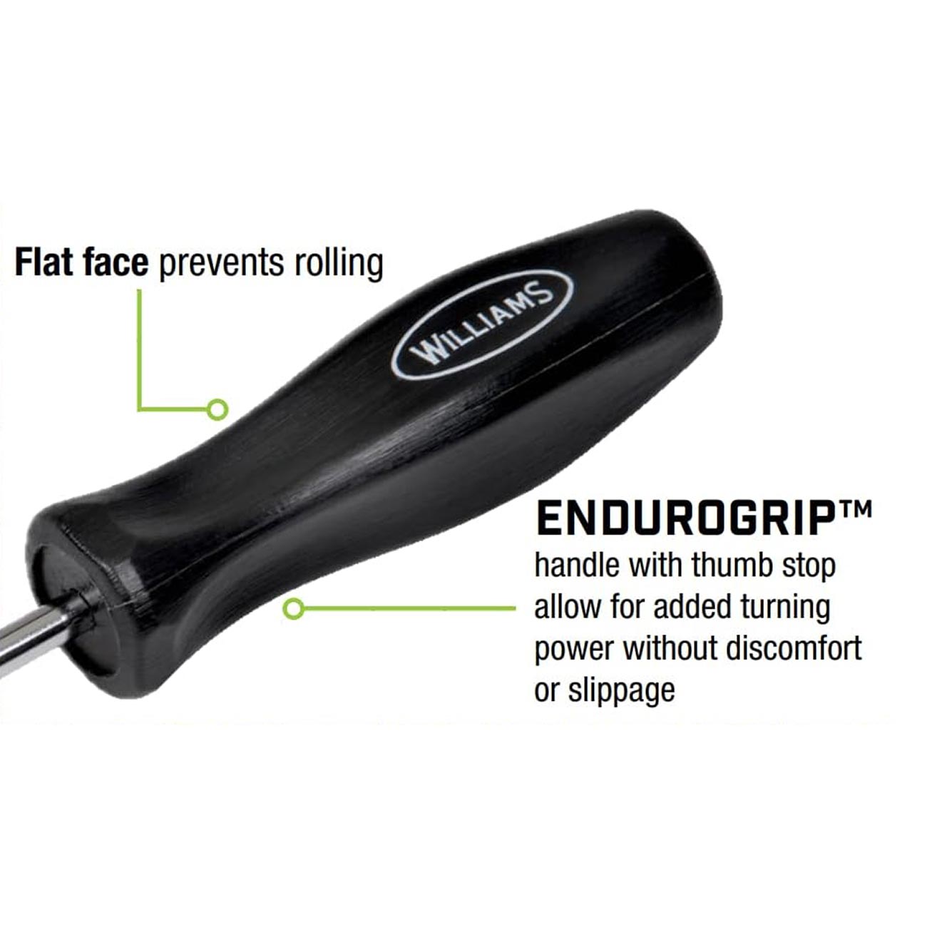 Williams JHWSDR-22 Endurogrip Keystone Slotted Screwdriver, 3 Inch