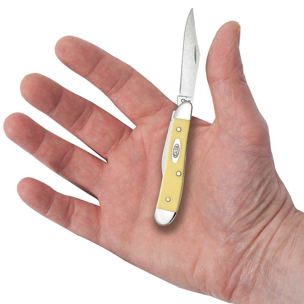 Case Peanut Yellow Chrome Vanadium 2.88 in. Pocket Knife