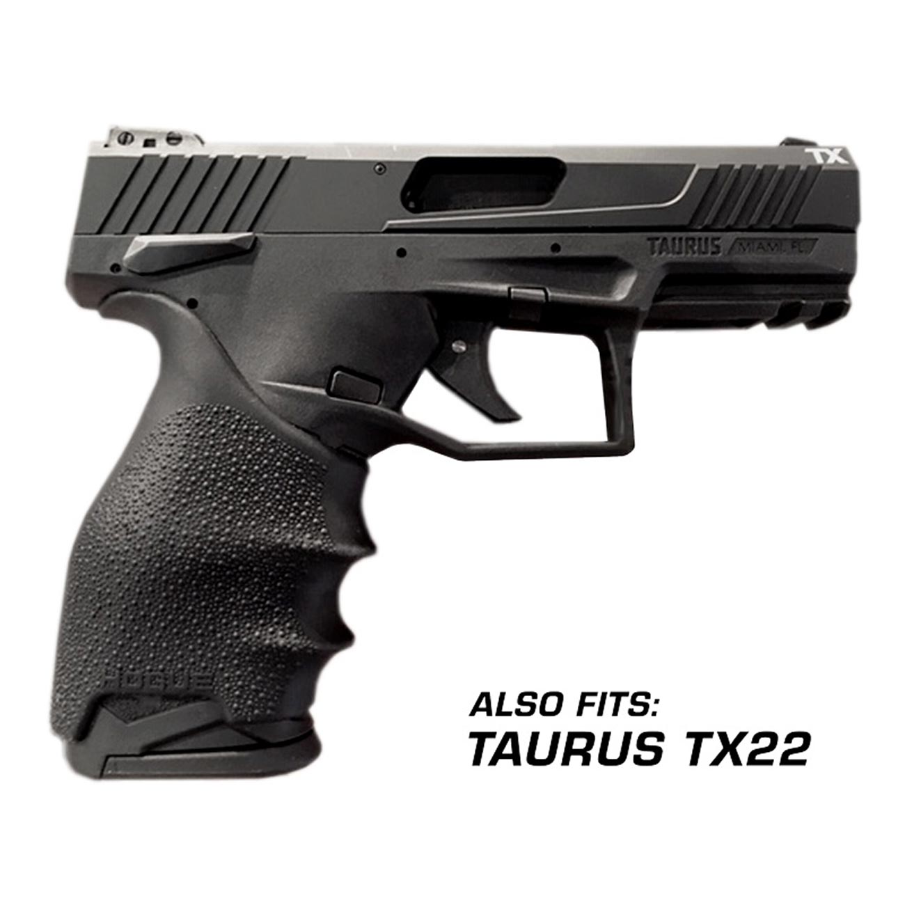 Hogue HandAll Beavertail Rubber Grip Sleeve for SIG SAUER P320 Full Size 9/40, Black - 17600
