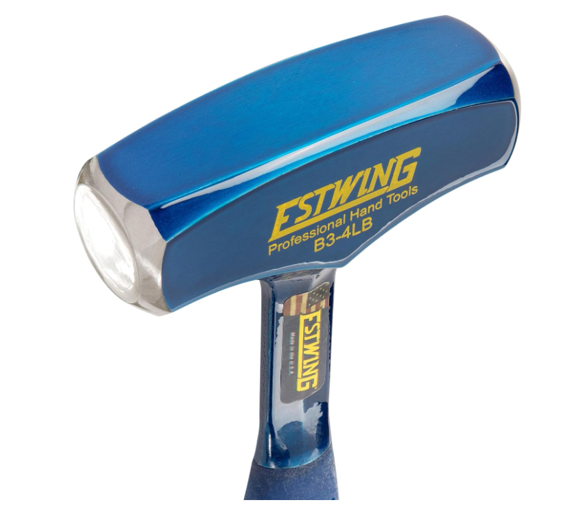 Estwing - B34LB Drilling/Crack Hammer - 4-Pound Sledge with Forged Steel Construction & Shock Reduction Grip - B3-4LB