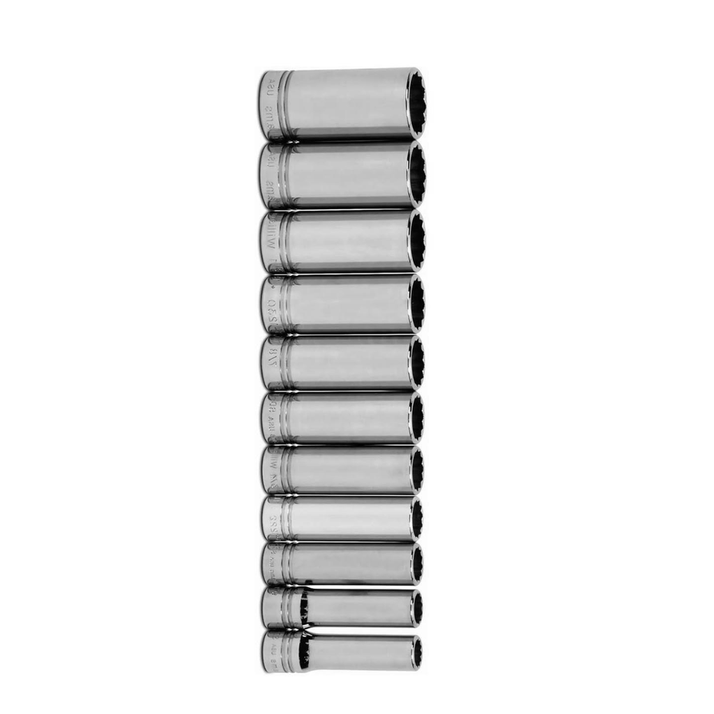 Williams WSSD-11RC 11-Piece 1/2-Inch Drive Deep 12 Point Socket Set
