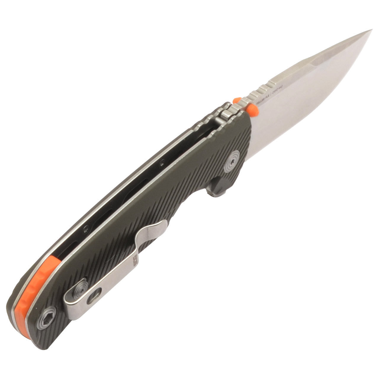 SOG Tellus FLK Daily Outdoor Full-Sized Frame Lock Folding Knife | GRN Handle | CRYO 440C Stainless Steel Blade | Reversible Pocket Clip, Olive Drab, Blister Pack