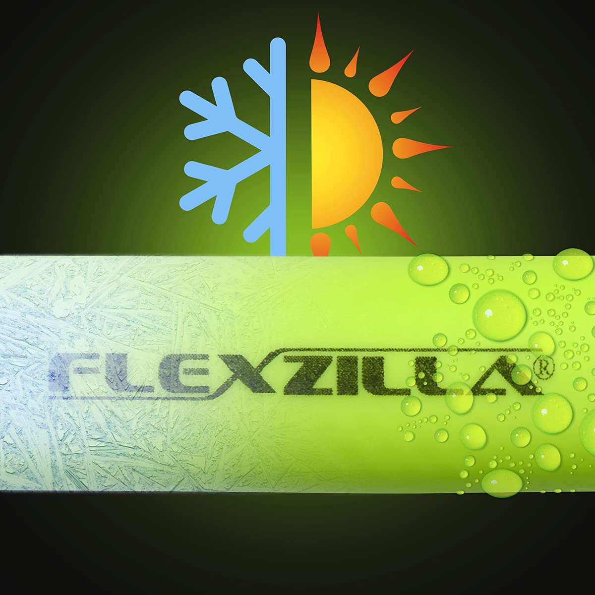 Flexzilla Air Hose, 3/8 in. x 25 ft., 1/4 in. MNPT Fittings, Heavy Duty, Lightweight, Hybrid, ZillaGreen - HFZ3825YW2