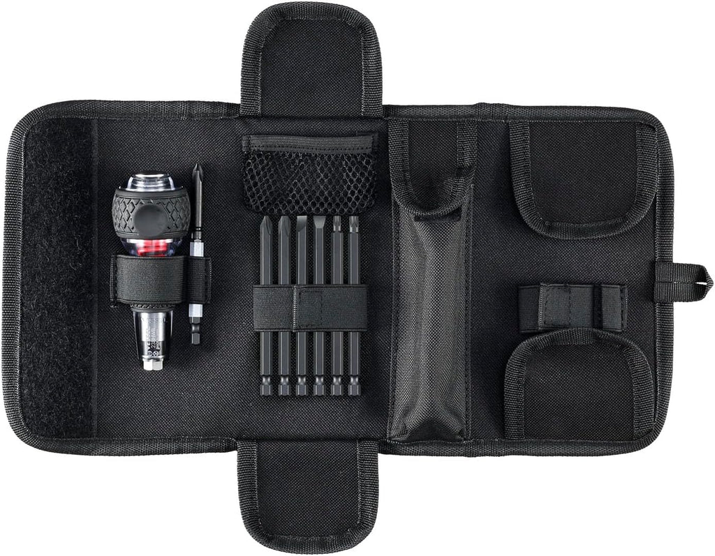 (USA Official) Impact & Out Screwdriver with 7pcs bits and Pouch