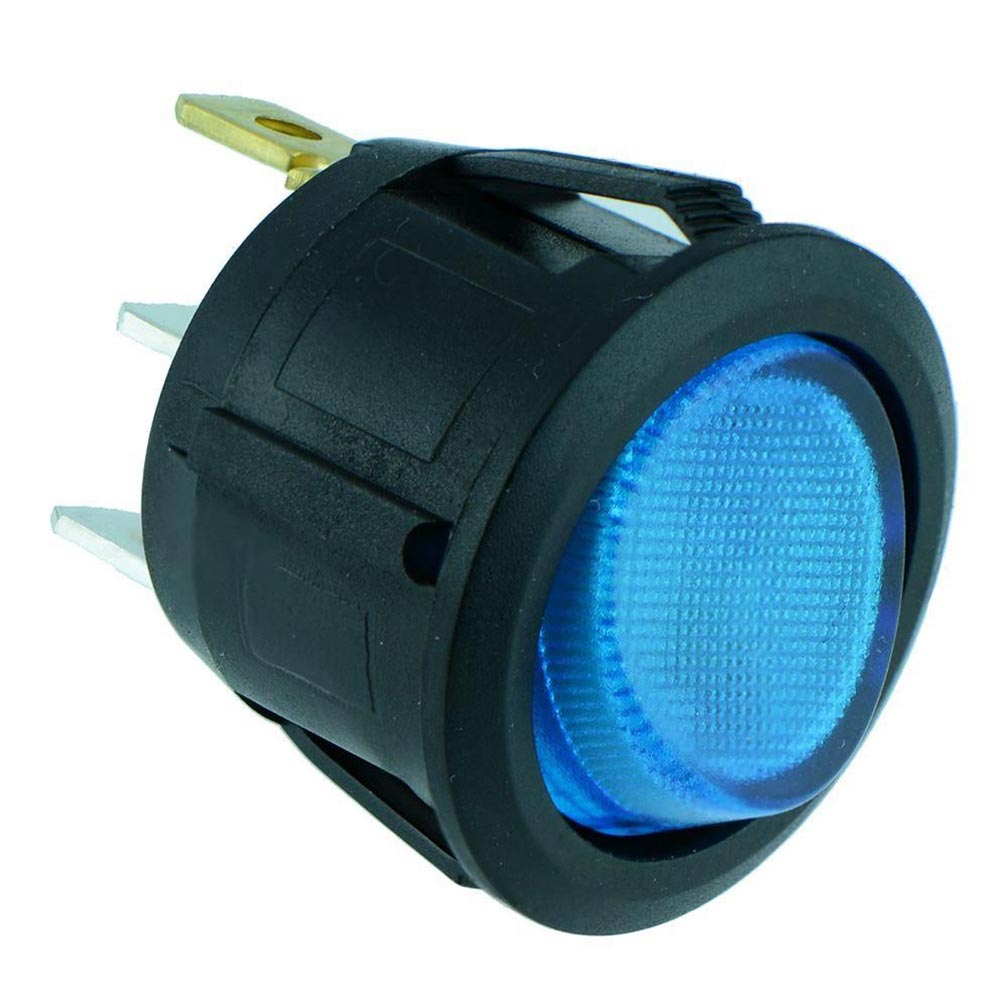 Audiopipe AUDIOP EC1217BLUE 10 Pack Switch Round Rocker with Blue Led