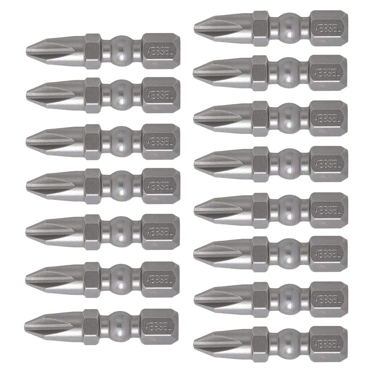 VESSEL - Imp Ball Torsion Bits Ph2X30 15Pc (Tictac) (IBPH230P15T)