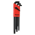 Bondhus 16599 Balldriver Stubby Metric Hex Key Set, 9-Piece Ball End L-Wrench Set 1.5mm–10mm, ProGuard Finish, Made in USA