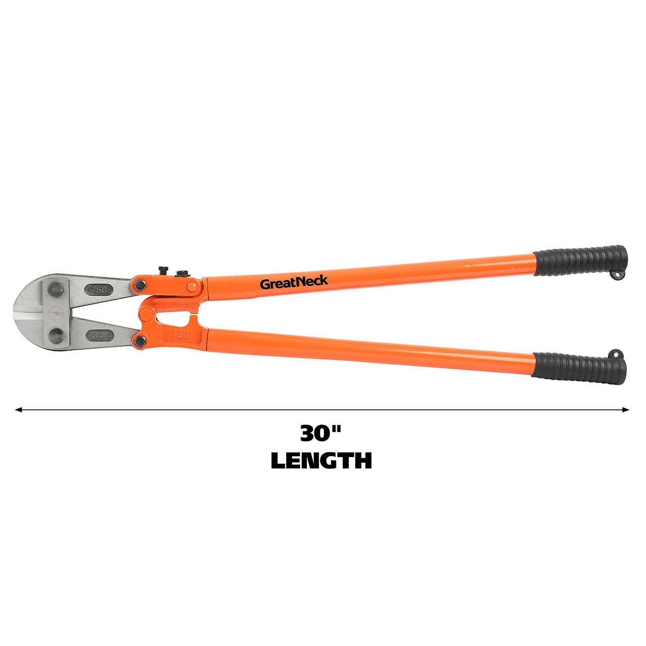 GreatNeck BC30 Bolt Cutter 30", Bolt Cutters Heavy Duty for Locks, Lock Cutter with Adjustable Jaws, Wire Cutters Heavy Duty Non-Slip Grips, Heavy Duty Wire Cutters for Thick Wire