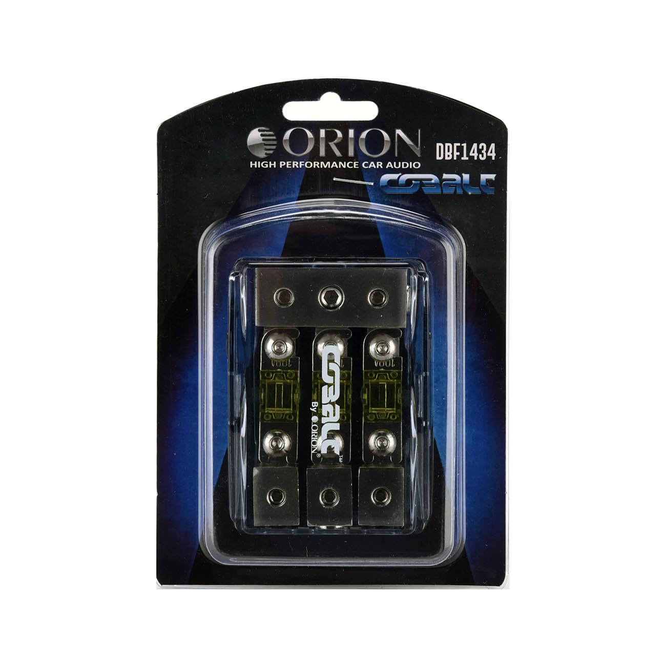 Orion Cobalt DBF1434 Power Distribution Block, One 4/8 Gauge Input for Three 4/8 Gauge Output, Mini ANL Fuse Holder for Car Audio Amplifier | Auto Parts, Automotive, Marine (100A Fuses Included)