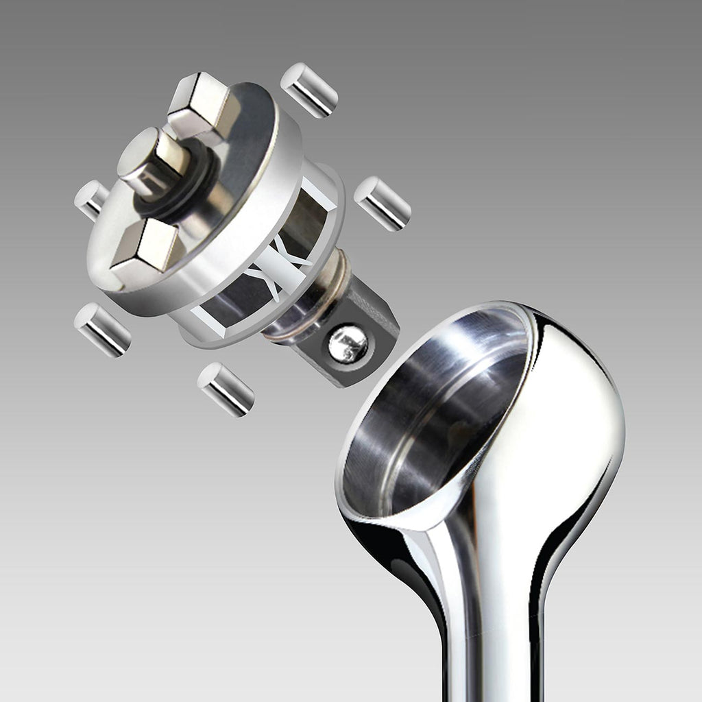 Zero Degree 38150 Ultra-Precise Gearless Ratchet – Nickel Plated High-Carbon Steel with ASME Certified Torque – Durable & Rust-Resistant – Perfect for Tight Spaces, 1/4" Drive