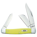 Case Large Stockman Folding Knife 3-Blade Chrome Vanadium Blades Yellow.