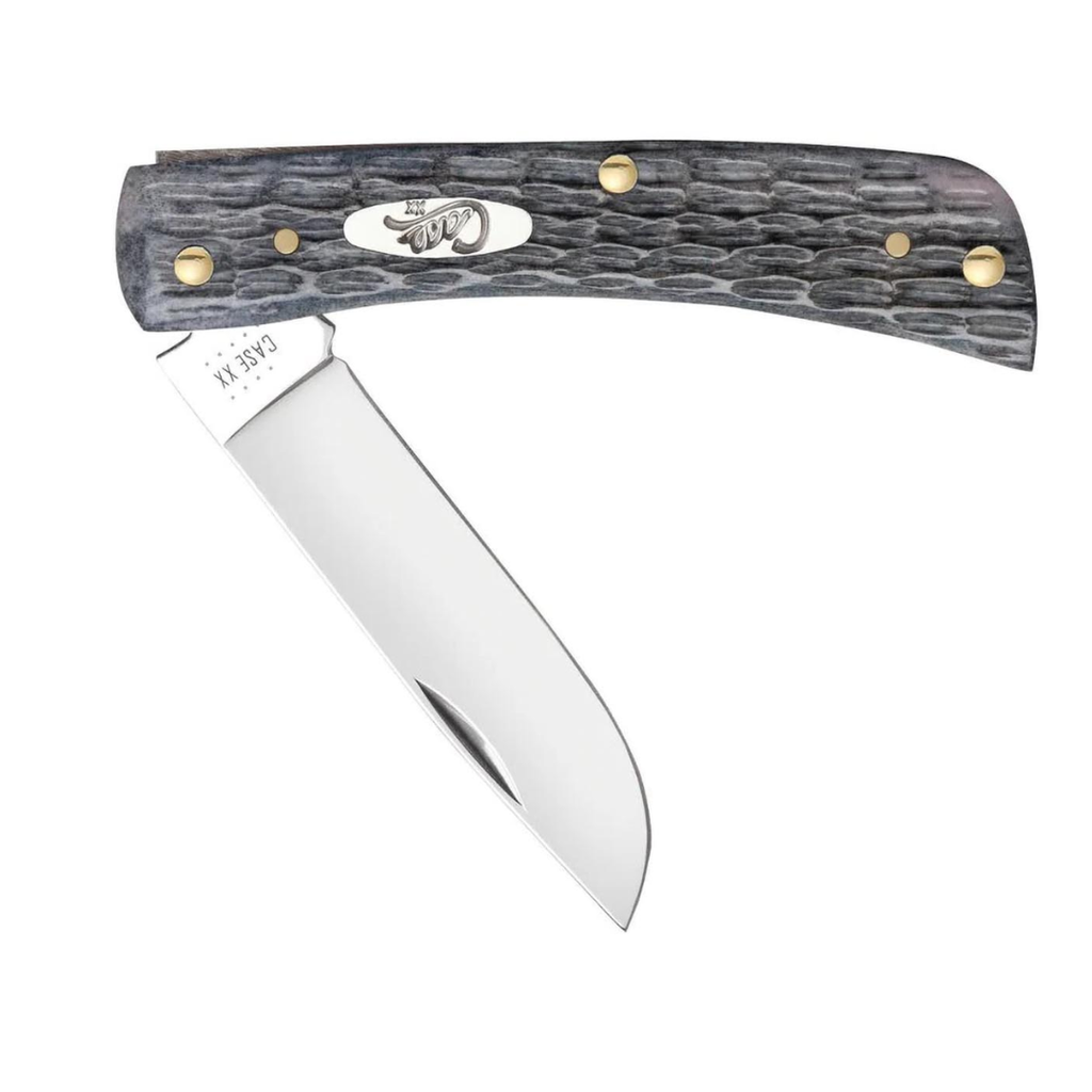 Case Knives CASE58412 Pocket Worn Crandall Jig Gray Bone Sod Buster Jr – Folding Pocket Knife