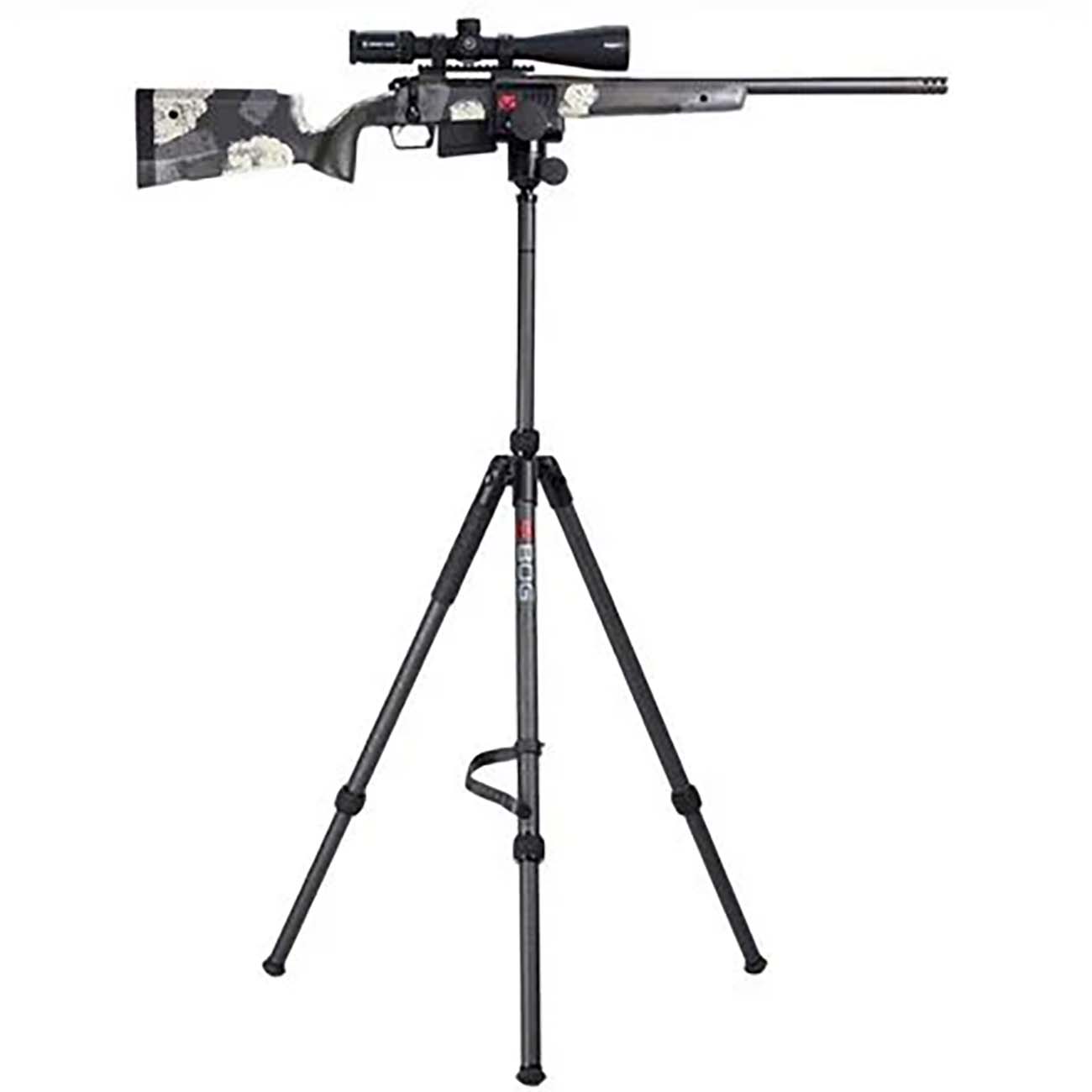 BOG DeathGrip Sherpa Carbon Fiber Tripod with Heavy Duty Construction, 360 Degree Ball Head, Quick-Release Arca-Swiss Mount System, and Optics Plate for Hunting, Shooting, Glassing, and Outdoors