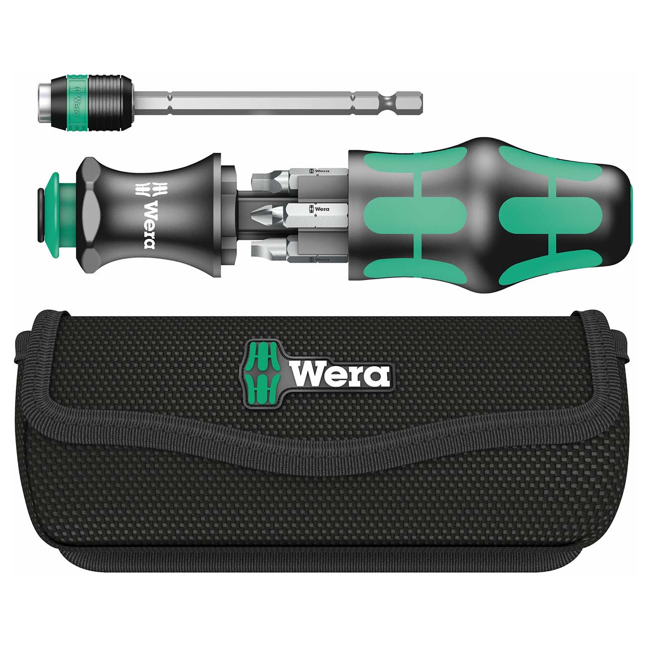 Wera - 5051025001 KK 26 7-In-1 Bitholding Screwdriver with Removable Bayonet Blade (SL/PH/SQ) Silver
