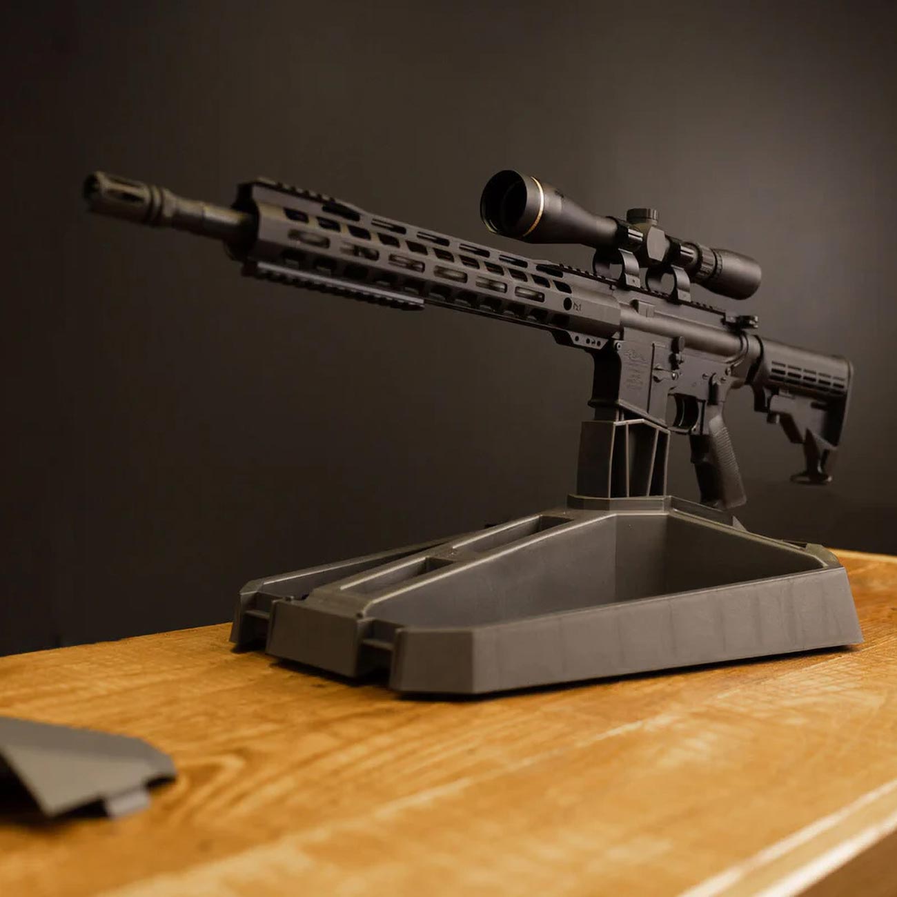 MTM MSRMS Modern Sporting Rifle Maintenance & Display Stand, USA Made, Dark Gray