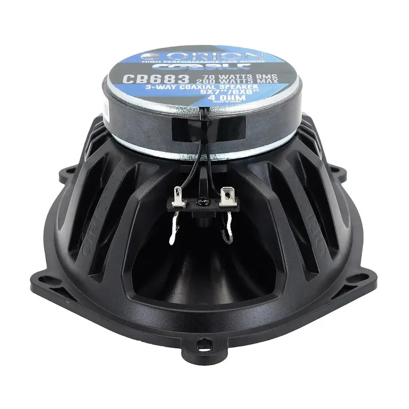 ORION Cobalt Series CB683 6x8” 3-Way Coaxial Car Speakers, 280W, 4 Ohms, Full Range, Enhanced Bass, Polypropylene Cone & Butyl Rubber Surround, Easy Install (Pair)