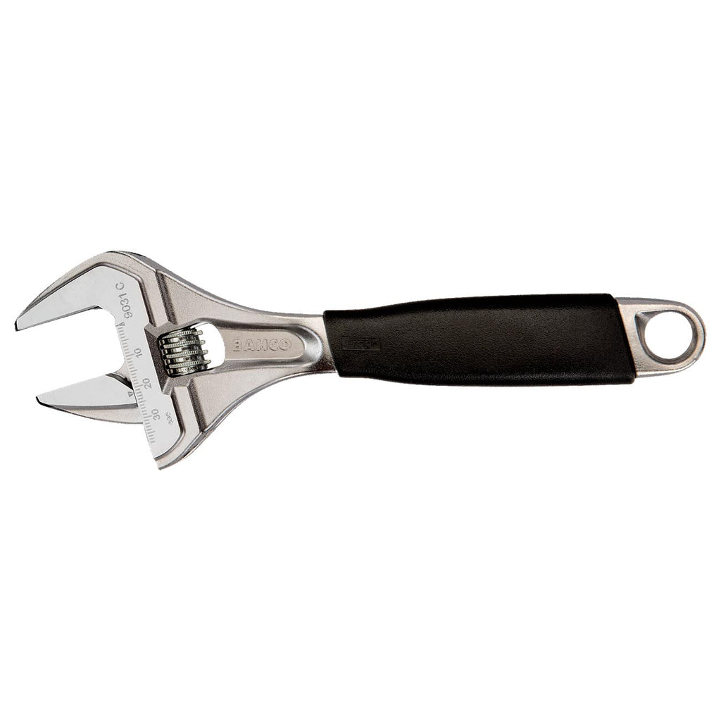 Bahco 8" ERGO‚ Central Nut Wide Opening Jaw Adjustable Wrenches with Rubber Handle