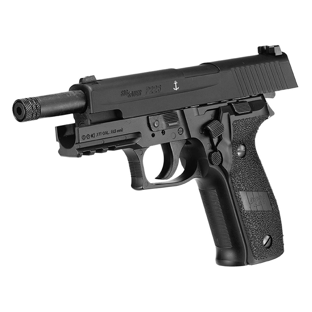 SIG SAUER P226 MK-25 CO2-Powered .177 Cal Semi-Auto Black Airgun Pellet Pistol with 16rd 8x2 Rotary Magazine