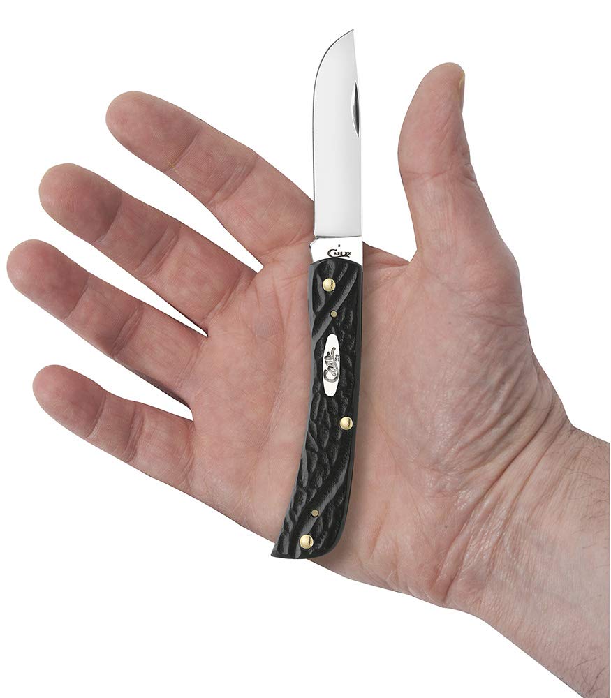 Case WR XX Pocket Knife Rough Black Synthetic Sod Buster Jr Item #18229 - (6137 SS) - Length Closed: 3 5/8 Inches