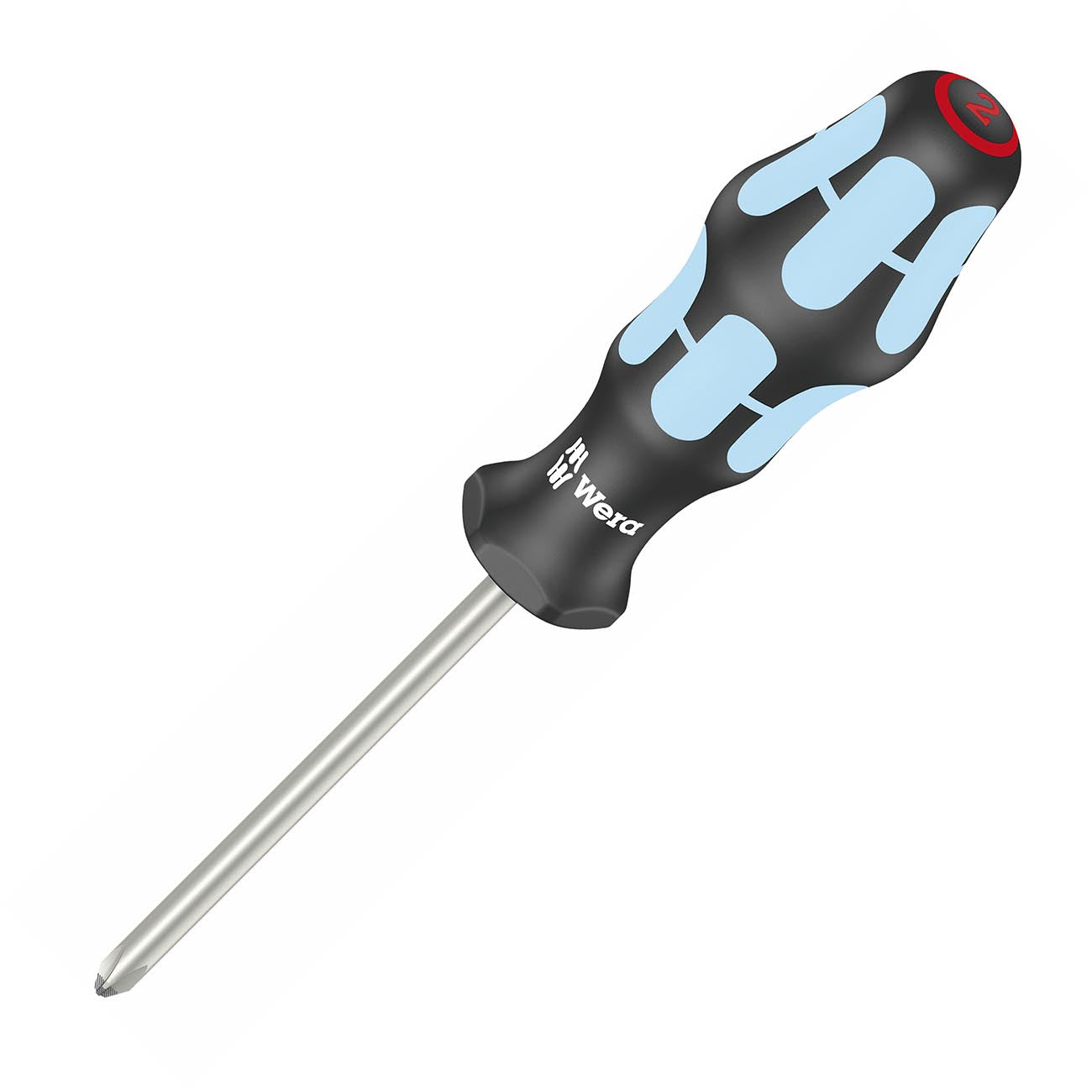 Wera 05032022001 Kraftform Stainless 3350 PH Stainless Steel Phillips Screwdriver, Lasertip, PH 2 Head, 4" Blade Length