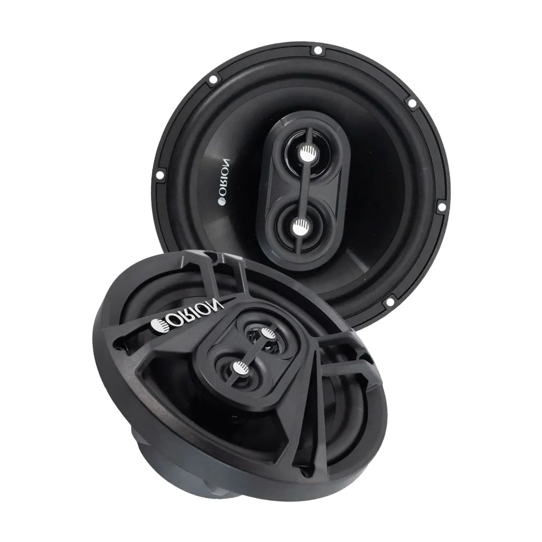 ORION Cobalt Series CB653 6.5” 3-Way Coaxial Car Speakers, 240W, 4 Ohms, Full Range, Enhanced Bass, Polypropylene Cone & Butyl Rubber Surround, Easy Install (Pair)