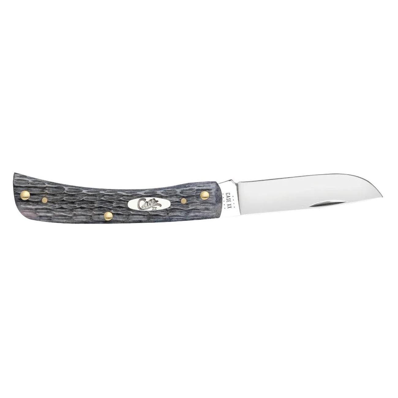 Case Knives CASE58412 Pocket Worn Crandall Jig Gray Bone Sod Buster Jr – Folding Pocket Knife